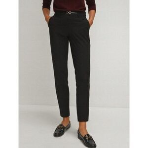 Massimo Dutti Womens Dress Pants EU 36 US 4 Black Ankle Trousers 5029/549 NWT
